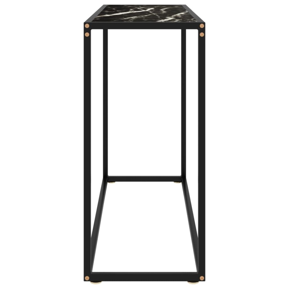 Mesa consola vidrio templado negro 100x35x75