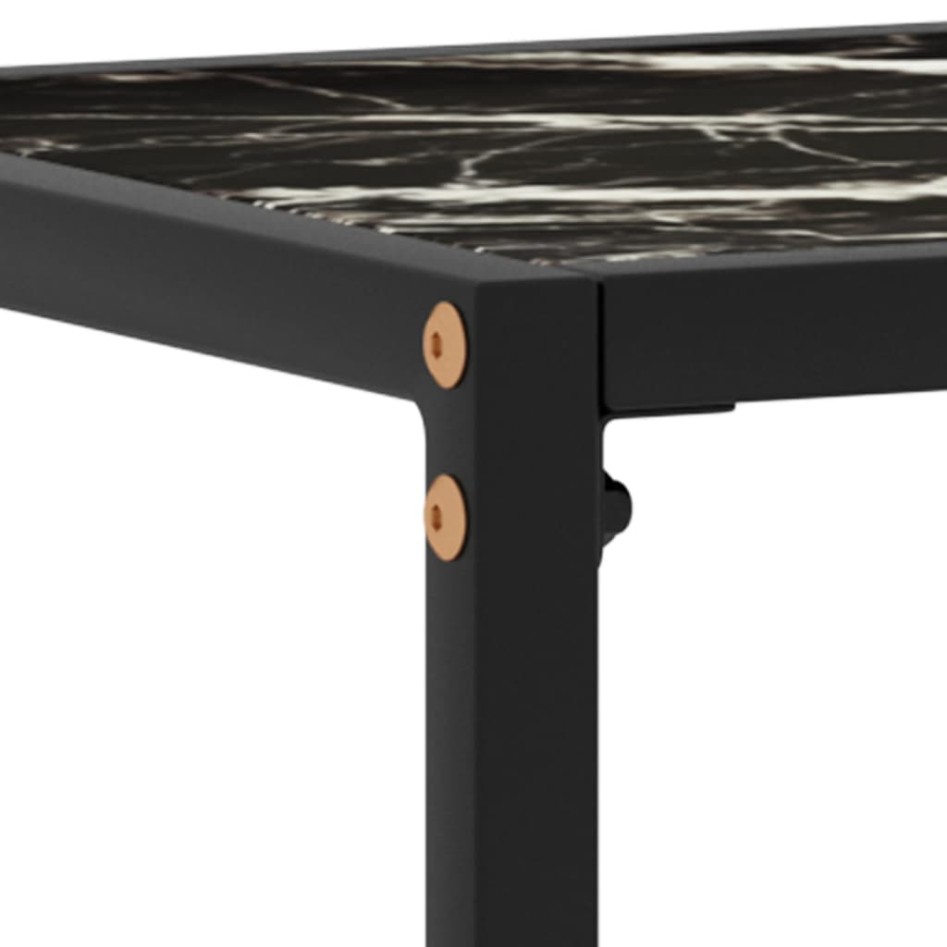 Mesa consola vidrio templado negro 100x35x75