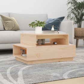 Mesa de centro de madera maciza de pino 80x55x40,5