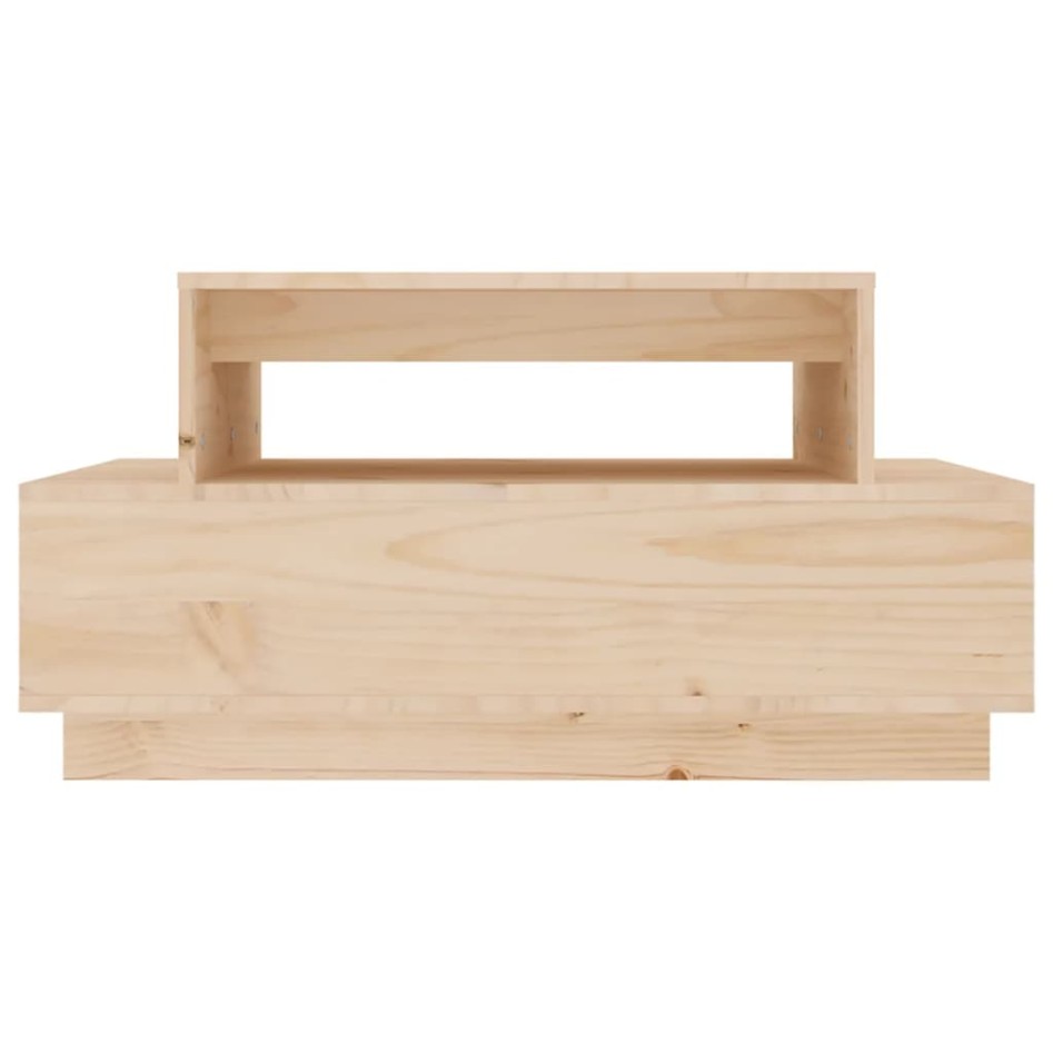 Mesa de centro de madera maciza de pino 80x55x40,5