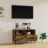 Mueble para TV madera contrachapada roble ahumado 80x36x50