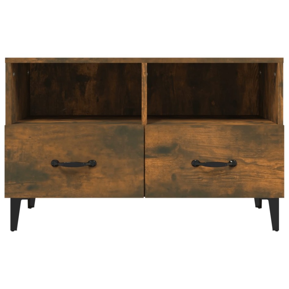 Mueble para TV madera contrachapada roble ahumado 80x36x50