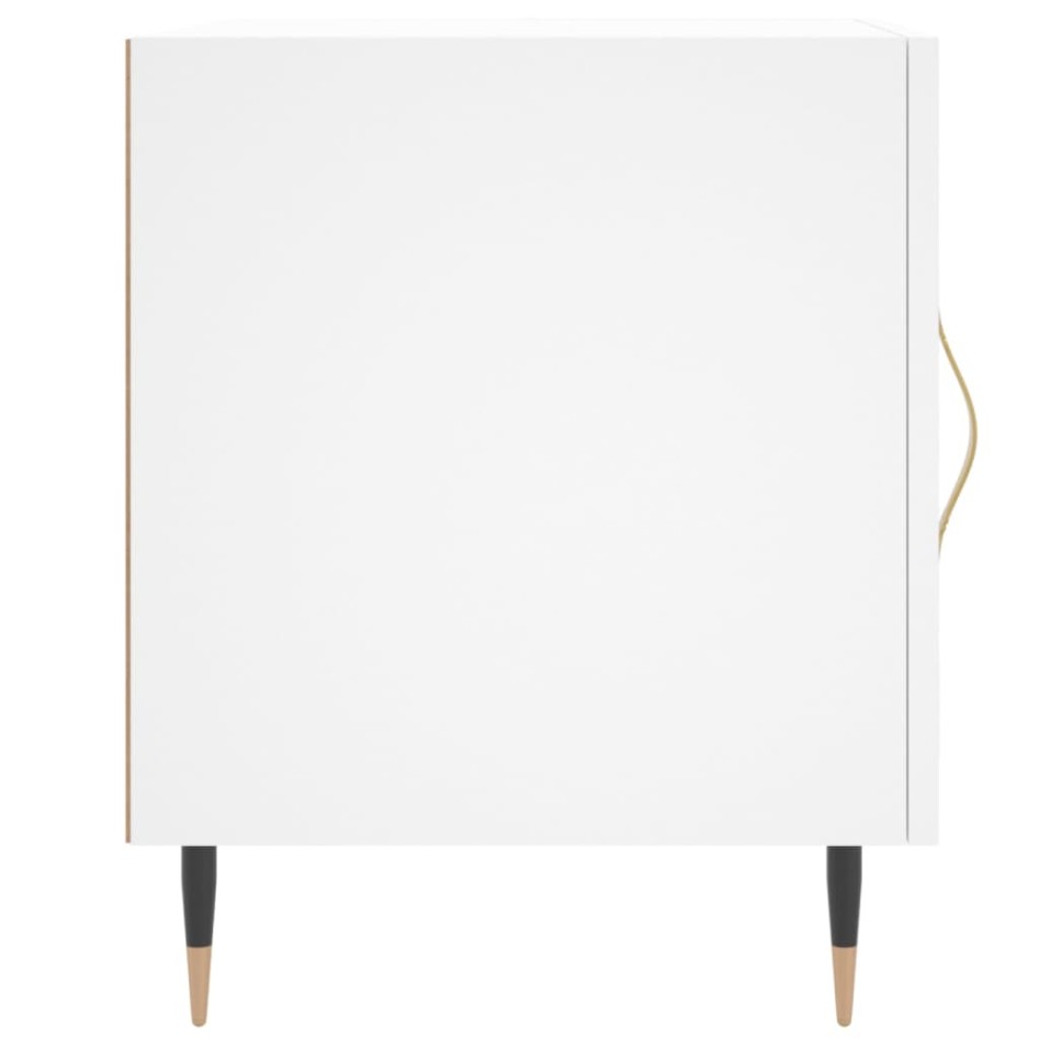 Mesitas de noche 2 uds madera de ingeniería blanco 40x40x50