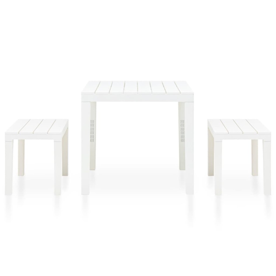 Mesa de jardín con 2 bancos plástico