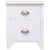 Mesita de noche madera de Paulownia blanco 38x28x45