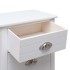 Mesita de noche madera de Paulownia blanco 38x28x45