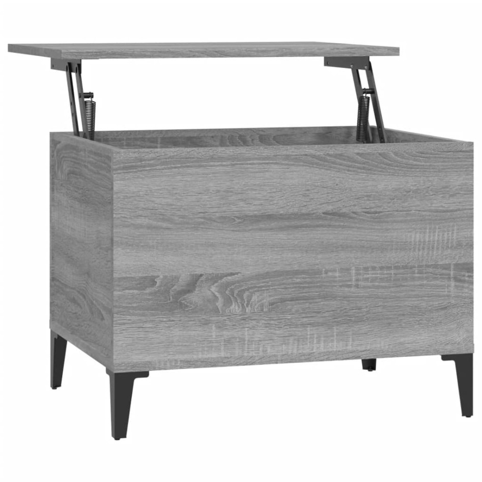 Mesa de centro madera contrachapada gris Sonoma 60x44,5x45