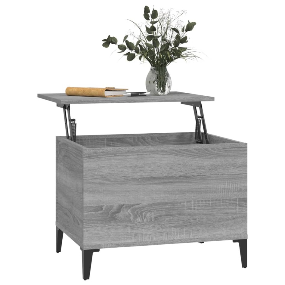 Mesa de centro madera contrachapada gris Sonoma 60x44,5x45