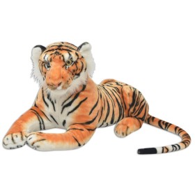 Tigre de peluche marrón