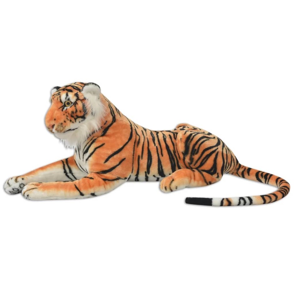 Tigre de peluche marrón