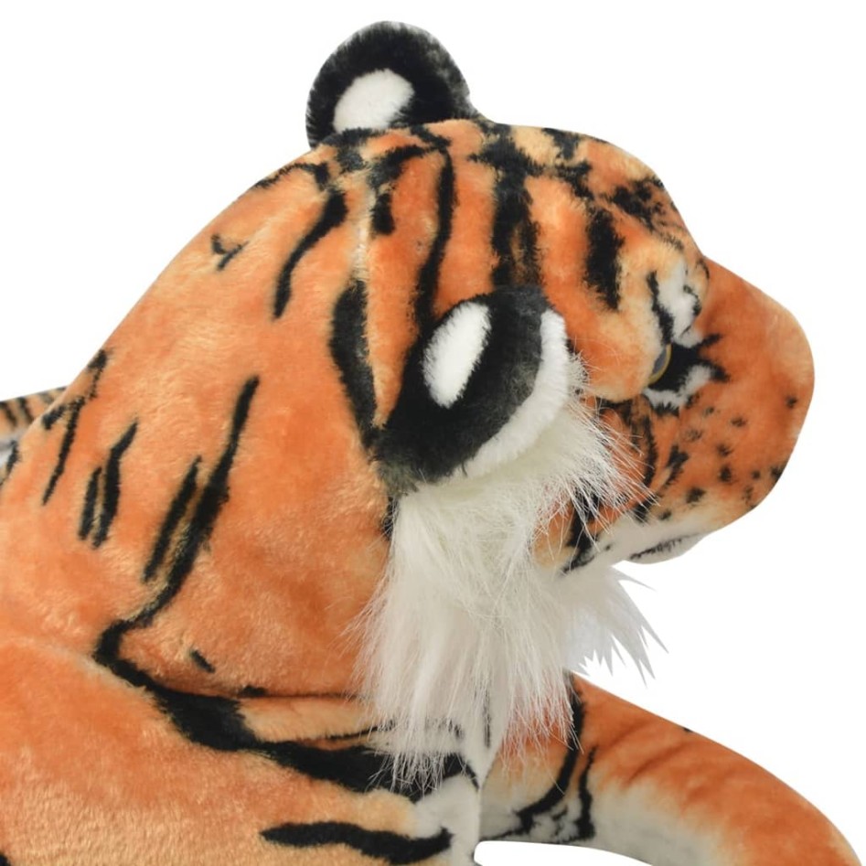 Tigre de peluche marrón