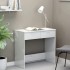 Escritorio de madera contrachapada blanco brillo 80x40x75