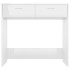 Escritorio de madera contrachapada blanco brillo 80x40x75