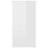 Escritorio de madera contrachapada blanco brillo 80x40x75