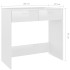 Escritorio de madera contrachapada blanco brillo 80x40x75