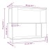 Estantería/divisor de espacios madera de pino gris 80x25x70