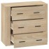 Aparador madera contrachapada color roble Sonoma 80x33x70