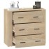 Aparador madera contrachapada color roble Sonoma 80x33x70