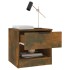 Mesitas de noche 2 uds madera contrachapada color roble