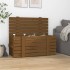 Caja almacenaje madera maciza pino marrón miel 91x40,5x42