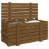 Caja almacenaje madera maciza pino marrón miel 91x40,5x42
