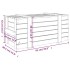 Caja almacenaje madera maciza pino marrón miel 91x40,5x42