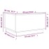 Mesa de centro madera maciza de pino gris 60x50x35