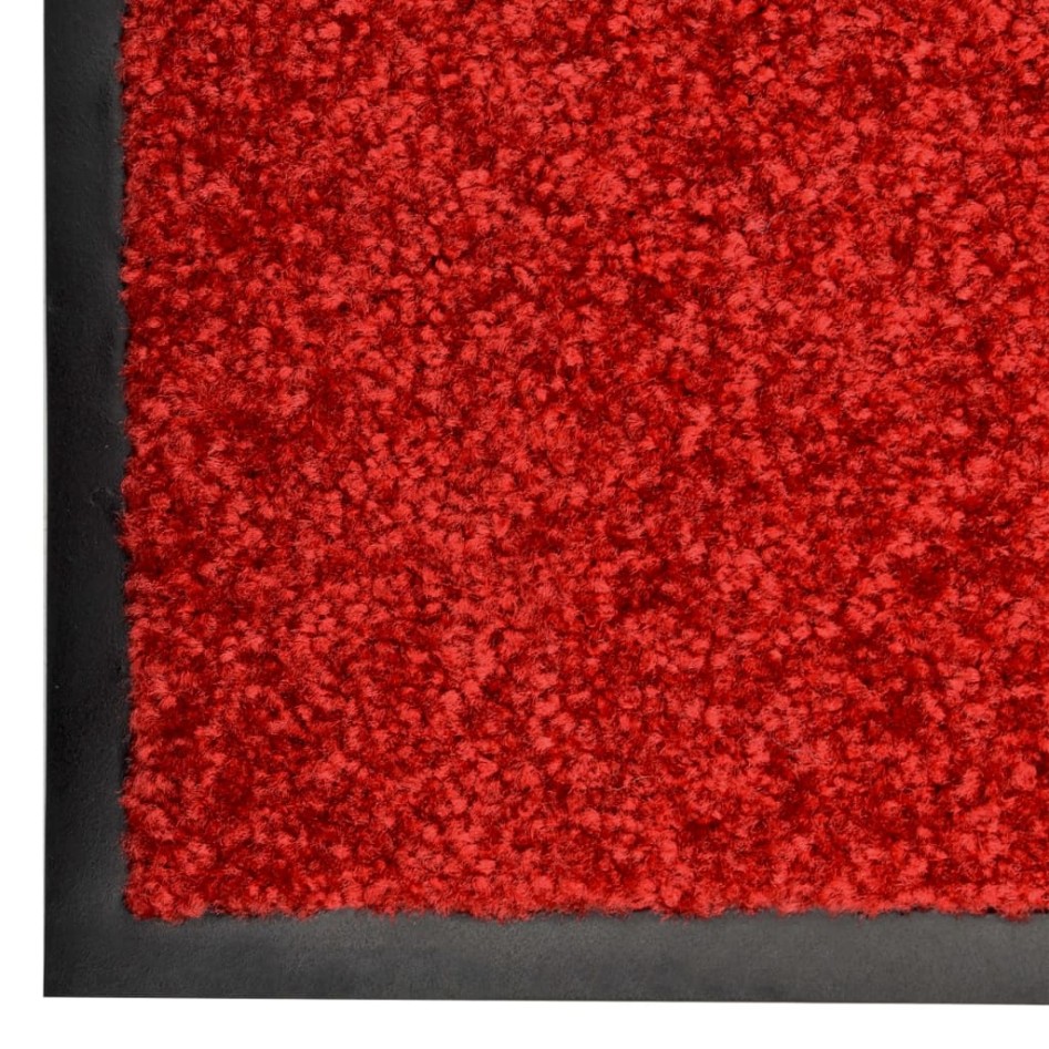 Felpudo lavable rojo 90x150