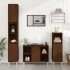 Armario de lavabo madera contrachapada roble marrón 80x33x60