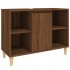 Armario de lavabo madera contrachapada roble marrón 80x33x60