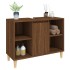 Armario de lavabo madera contrachapada roble marrón 80x33x60