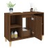 Armario de lavabo madera contrachapada roble marrón 80x33x60