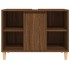 Armario de lavabo madera contrachapada roble marrón 80x33x60