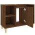 Armario de lavabo madera contrachapada roble marrón 80x33x60
