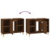 Armario de lavabo madera contrachapada roble marrón 80x33x60