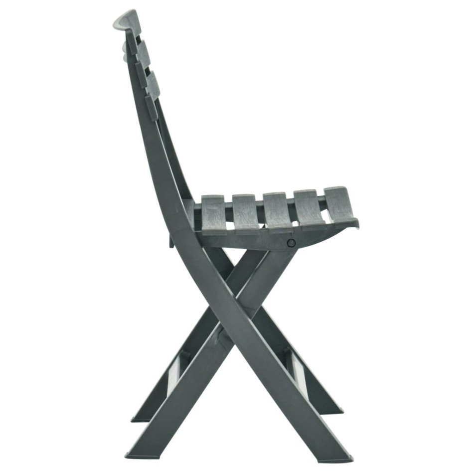 Silla de jardín plegable 2 unidades plástico