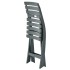 Silla de jardín plegable 2 unidades plástico