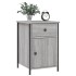 Mesitas de noche 2 uds madera contrachapada gris 40x42x60