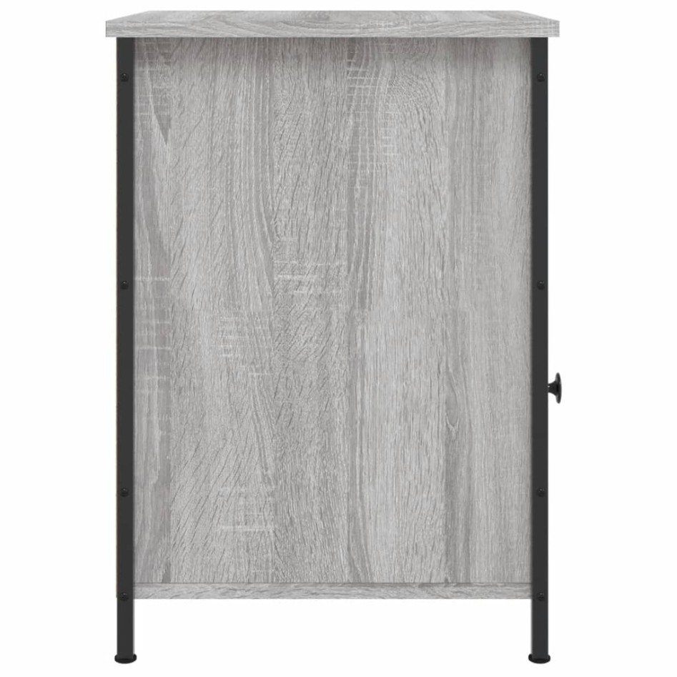 Mesitas de noche 2 uds madera contrachapada gris 40x42x60
