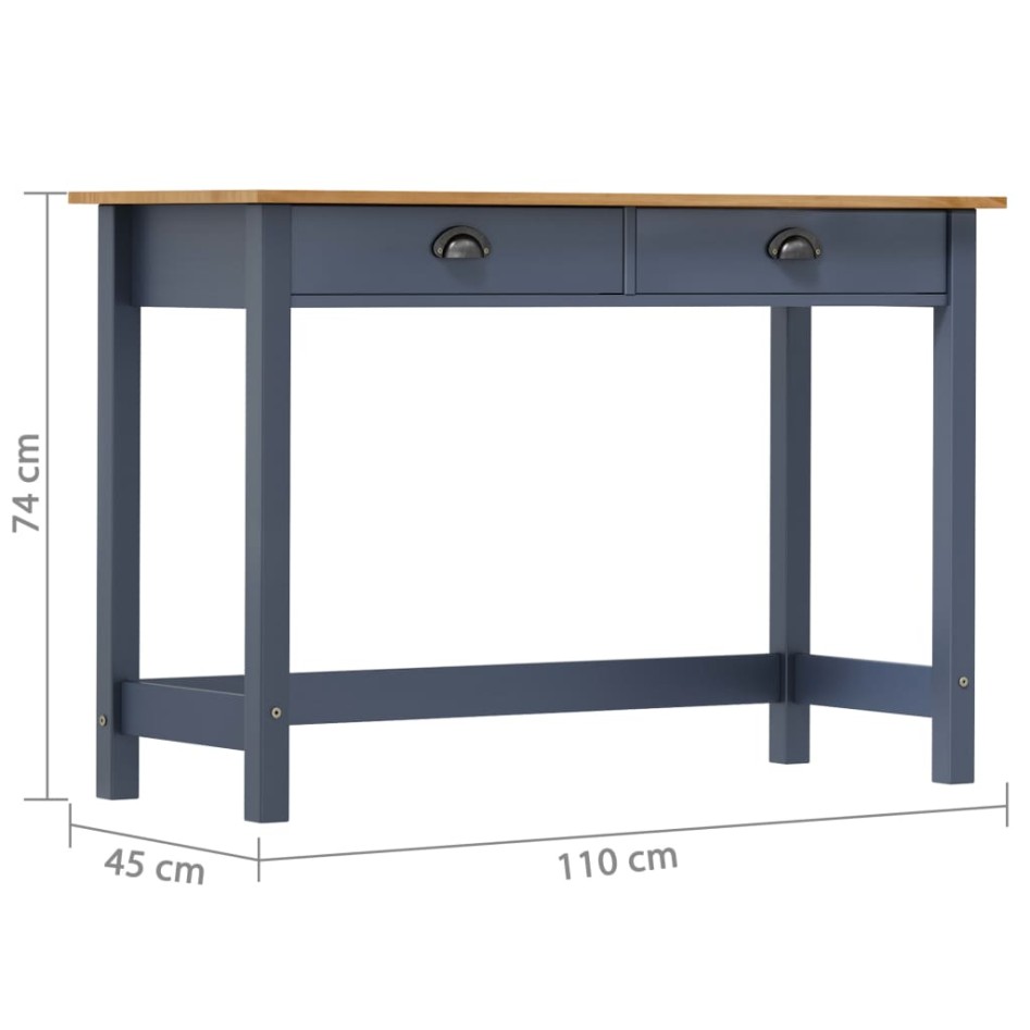 Mesa consola Hill con 2 cajones madera pino 110x45x74
