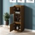 Aparador alto de madera maciza de pino marrón miel 38x35x117