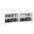 Banco zapatero madera de ingeniería blanco brillo 102x35x55