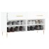 Banco zapatero madera de ingeniería blanco brillo 102x35x55