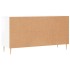 Banco zapatero madera de ingeniería blanco brillo 102x35x55