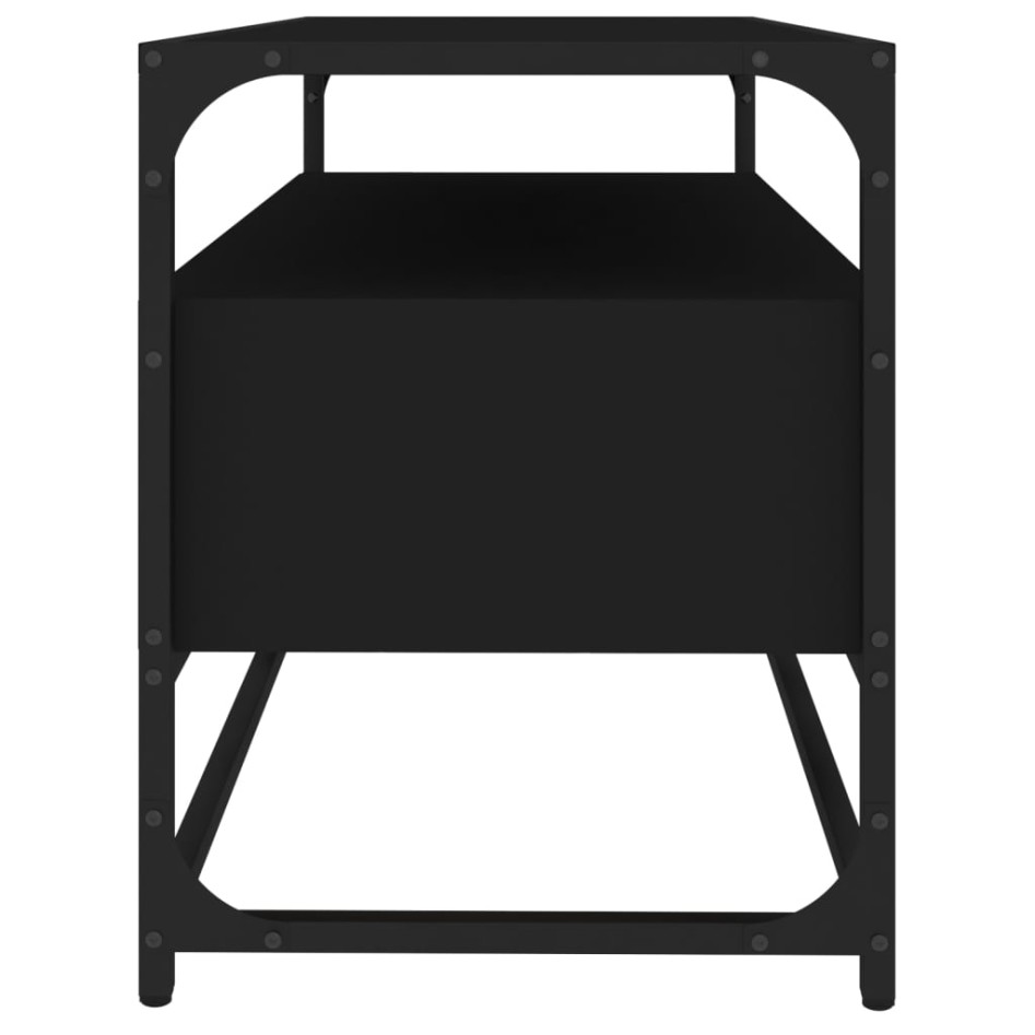 Mueble para TV madera contrachapada negro 80x35x45