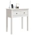 Mesa consola de madera maciza de pino blanco 70x35x75