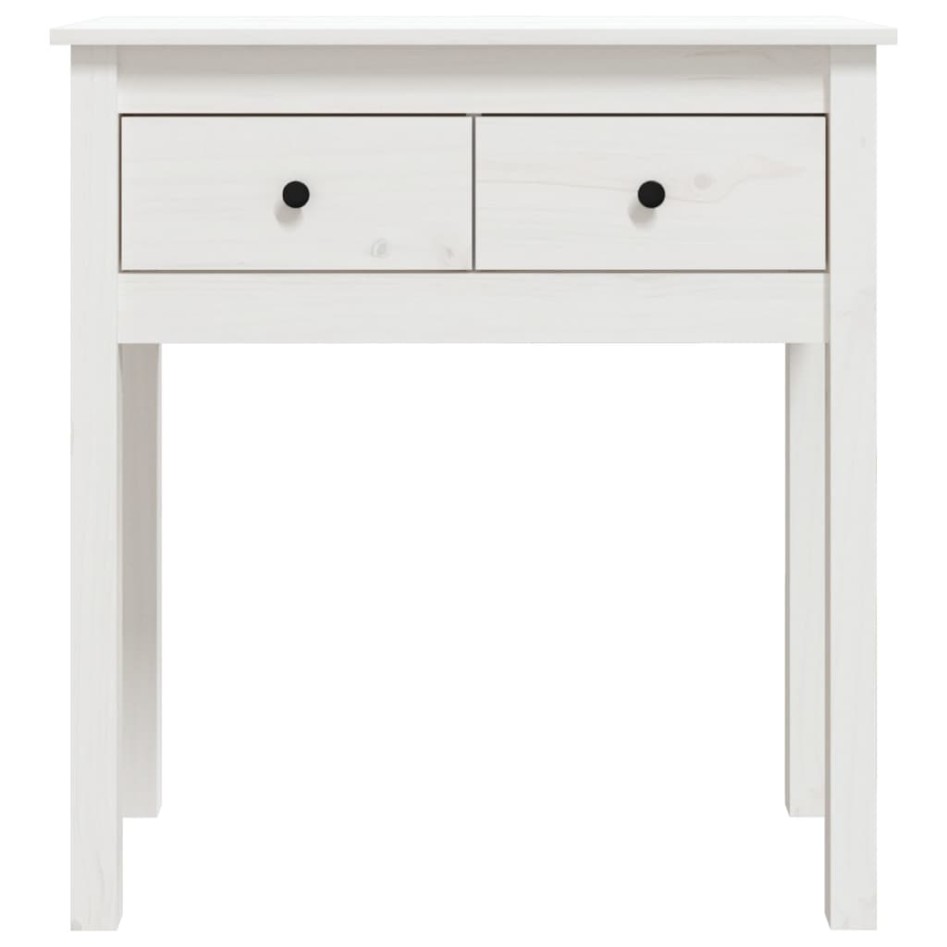 Mesa consola de madera maciza de pino blanco 70x35x75