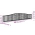 Cesta de gaviones forma arco hierro galvanizado 400x30x60/80