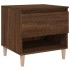 Mesita de noche madera contrachapada roble marrón 50x46x50