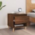 Mesita de noche madera contrachapada roble marrón 50x46x50
